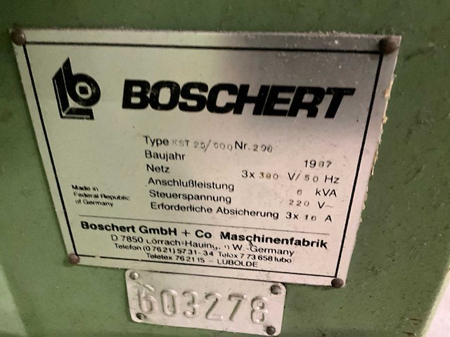 1987 boschert kst23/500 ponsmachine - afbeelding 15 van  22