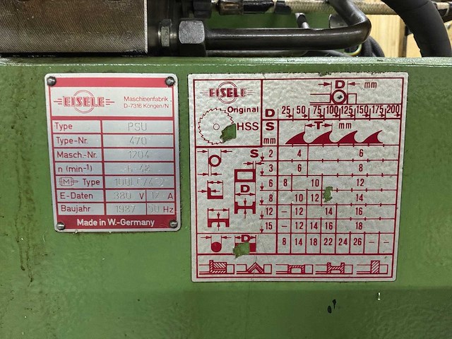 1987 eisele psu 470 cirkelzaagmachine - afbeelding 18 van  27