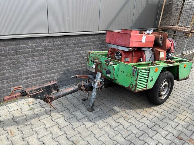 1987 isartaler fs75 schroefcompressor op aanhangwagen - afbeelding 2 van  7