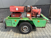 1987 isartaler fs75 schroefcompressor op aanhangwagen - afbeelding 1 van  7