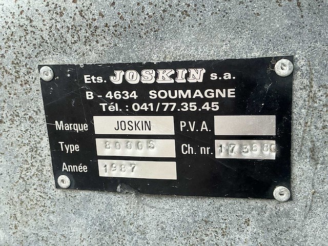 1987 joskin 8000s mesttank lhl-74-j - afbeelding 17 van  20