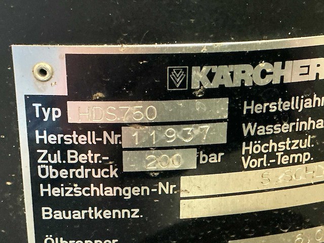 1987 kärcher hds750 hogedrukreiniger - afbeelding 4 van  17
