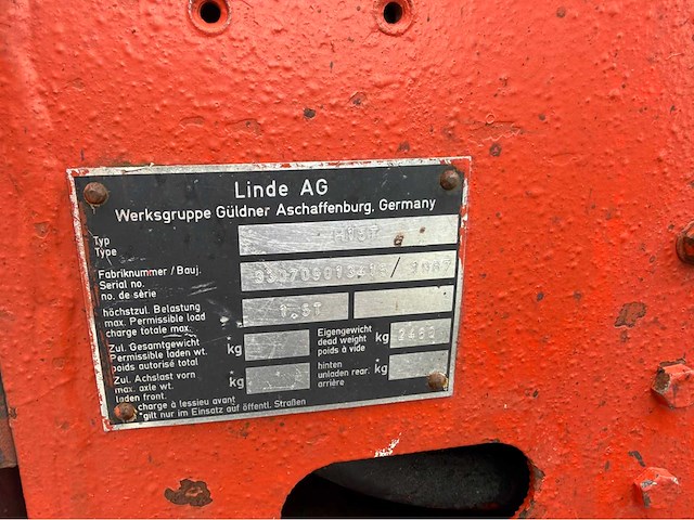 1987 linde h15t vorkheftruck - afbeelding 3 van  14