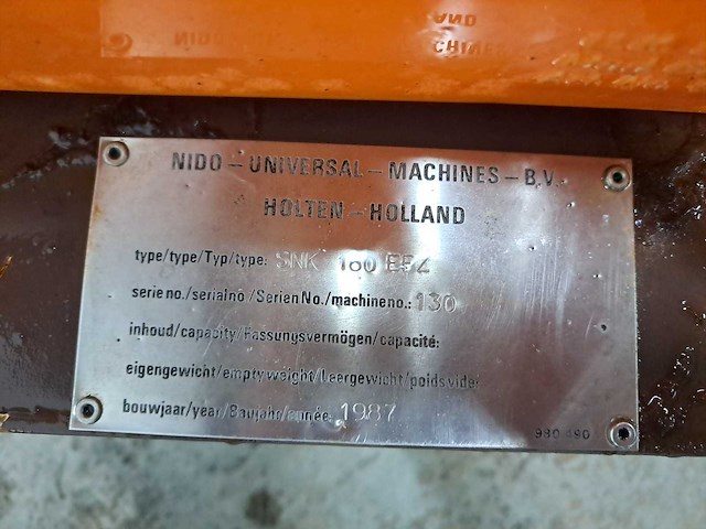 1987 nido snk180epz sneeuwschuiver - afbeelding 4 van  5