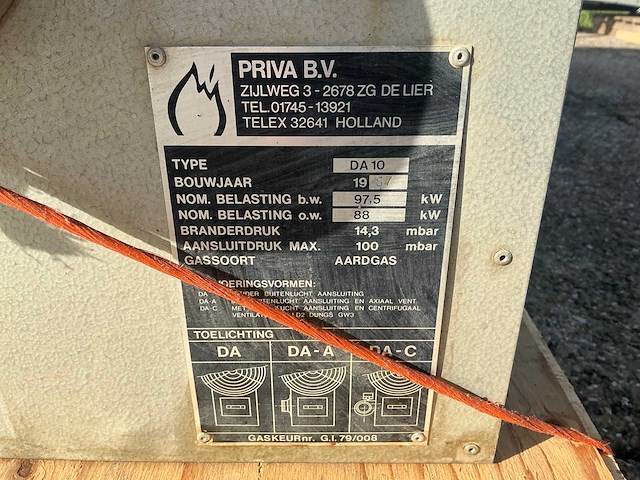 1987 priva da10 heteluchtkachel (4x) - afbeelding 9 van  12