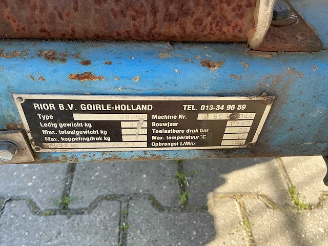 1987 rior hd50 hogedrukreiniger op aanhanger - afbeelding 8 van  11