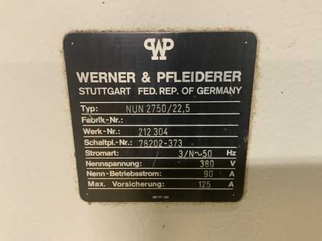 1987 werner & pfleiderer nun2750/22,5 gaasbandoven (c) - afbeelding 5 van  17