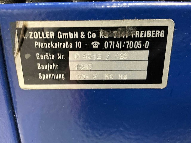 1987 zoller h4000 draaigereedschap (2x) - afbeelding 3 van  4