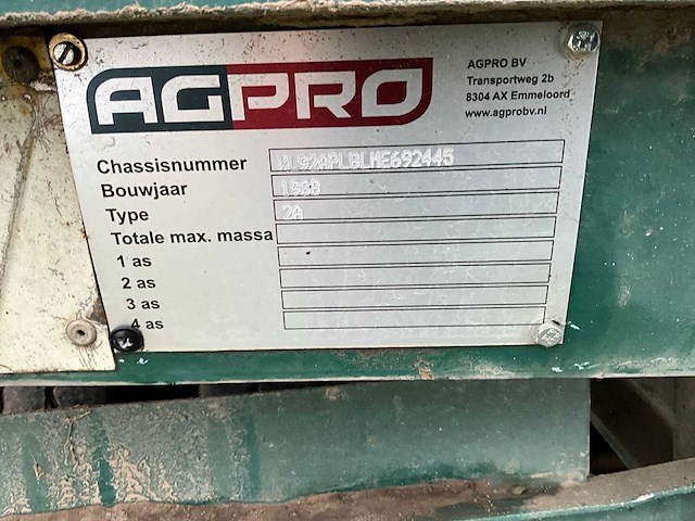 1988 agpro 2a aanhangwagen - afbeelding 4 van  16