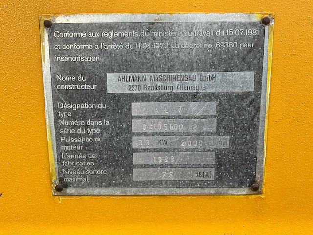 1988 ahlmann al7 shovel - afbeelding 29 van  35