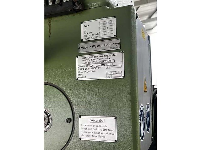 1988 alzmetall ab40/st kolomboormachine - afbeelding 7 van  9