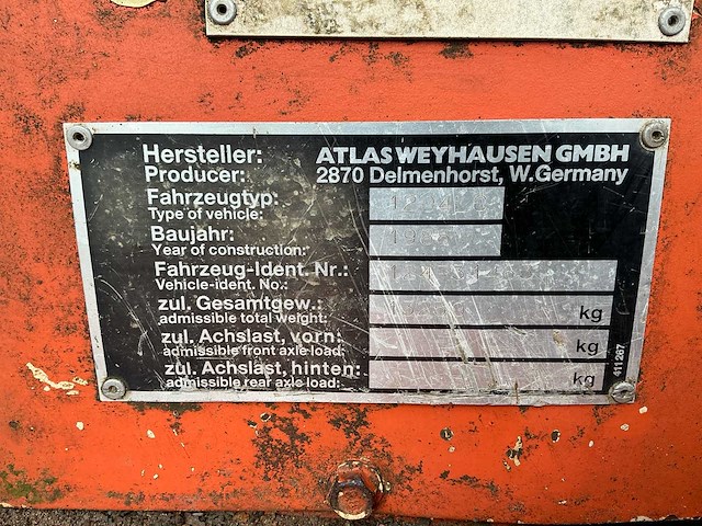 1988 atlas 1204 lc rupsgraafmachine - afbeelding 16 van  16