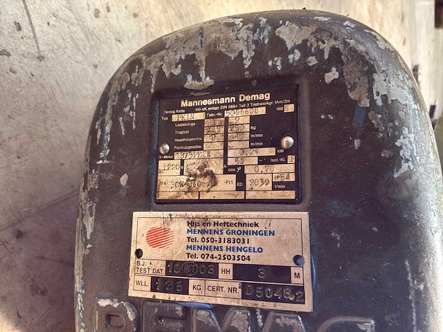 1988 demag pkin elektrische kettingtakel - afbeelding 4 van  4