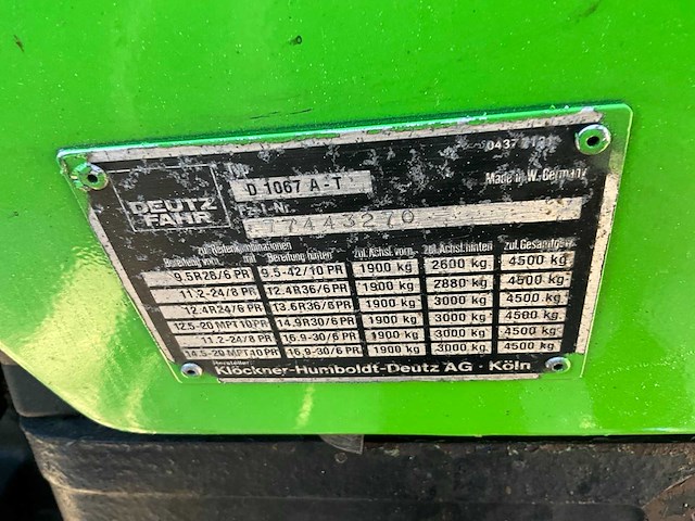 1988 deutz-fahr dx 3.50 vierwielaangedreven landbouwtractor - afbeelding 36 van  41