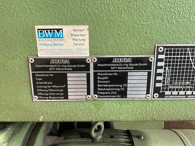 1988 hera um 111 motorische zetbank - afbeelding 11 van  12