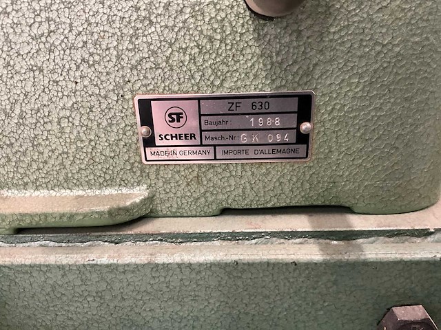 1988 scheer zf630 zwaluwstaart freesmachine - afbeelding 2 van  10
