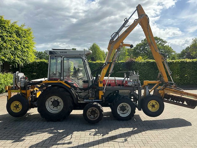 1988 steyr 8075 compacttractor met slotenmaaier - afbeelding 18 van  23