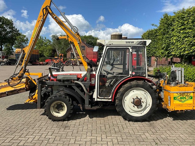 1988 steyr 8075 compacttractor met slotenmaaier - afbeelding 22 van  23