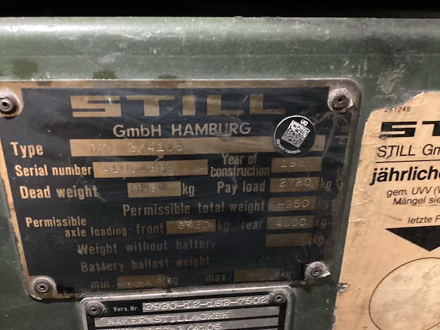 1988 still dfg 3/4106 vorkheftruck - afbeelding 3 van  14