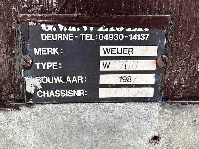 1988 weijer - w 1700 - paardentrailer - afbeelding 8 van  14