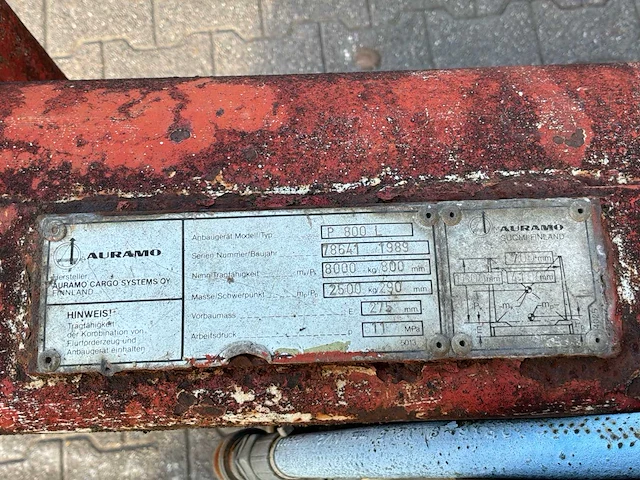 1989 auramo p 800 l hydraulische papierbalenklem - afbeelding 3 van  12
