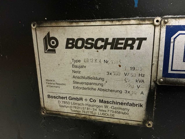 1989 boschert lb 12 k4 uithoekschaar - afbeelding 9 van  10