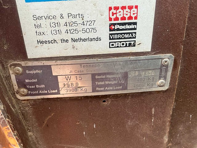 1989 case w15 shovel - afbeelding 37 van  42