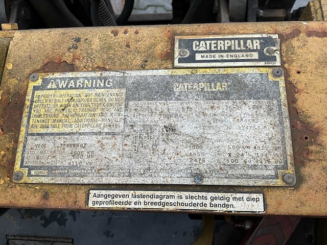 1989 caterpillar v80e vorkheftruck - afbeelding 11 van  19