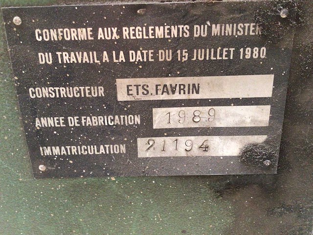 1989 favrin rt2f plaatwalsmachine - afbeelding 7 van  7
