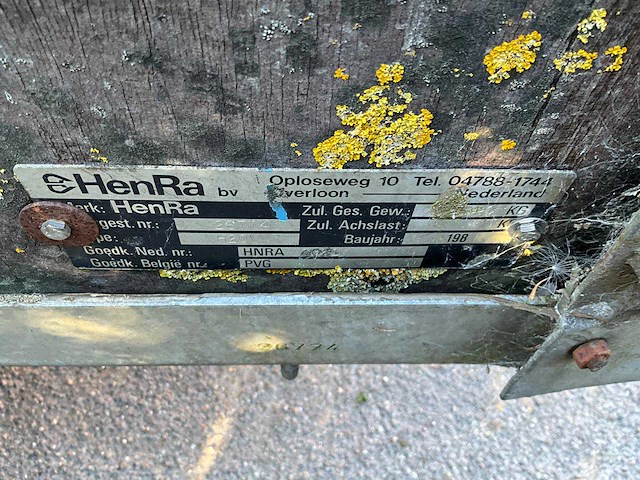 1989 henra aanhangwagen - afbeelding 1 van  3