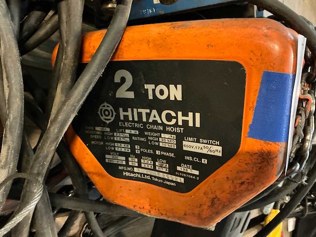 1989 hitachi 2snh elektrische kettingtakel - afbeelding 3 van  5