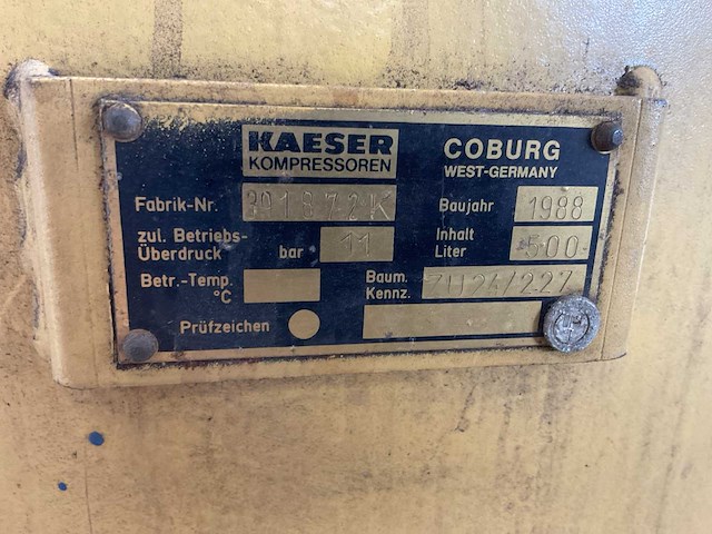 1989 kaeser sigma-profi sk 26 schroefcompressor + buffertank - afbeelding 3 van  10