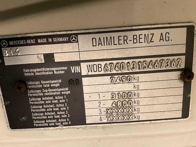1989 mercedes-benz ecoliner/littlewood 814 camper - afbeelding 53 van  54