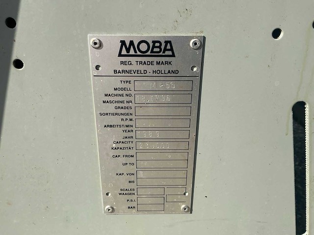 1989 moba mopack 55 farmpacker opstelling - afbeelding 5 van  14