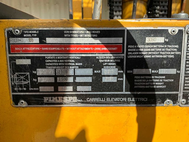 1989 pimespo four-d 25 reach truck - afbeelding 6 van  15