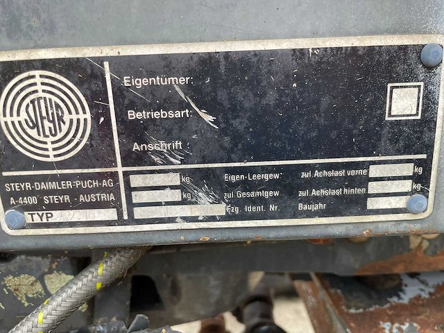 1989 steyr 8080 oldtimer tractor - afbeelding 8 van  17
