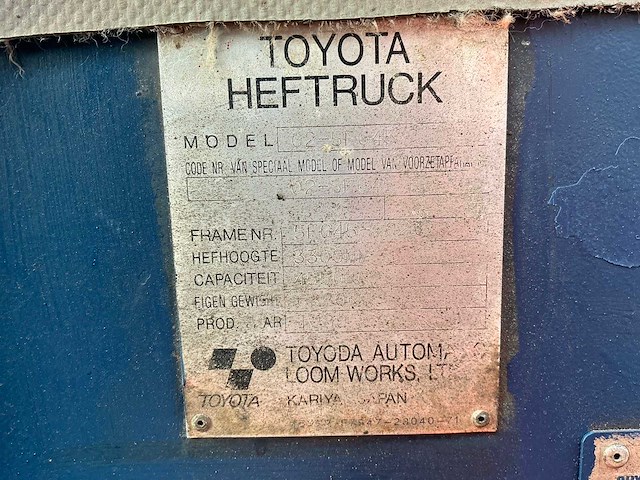 1989 toyota 02-5fg045 vorkheftruck - afbeelding 24 van  30