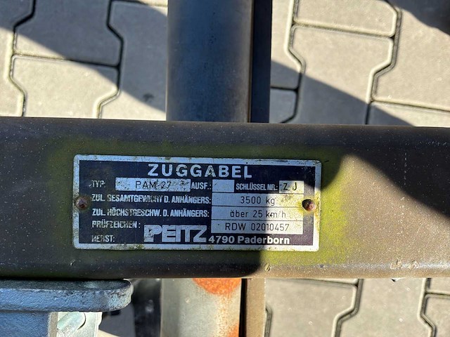 1989 van weel vw 3501 aanhangwagen / camerawagen - afbeelding 6 van  21