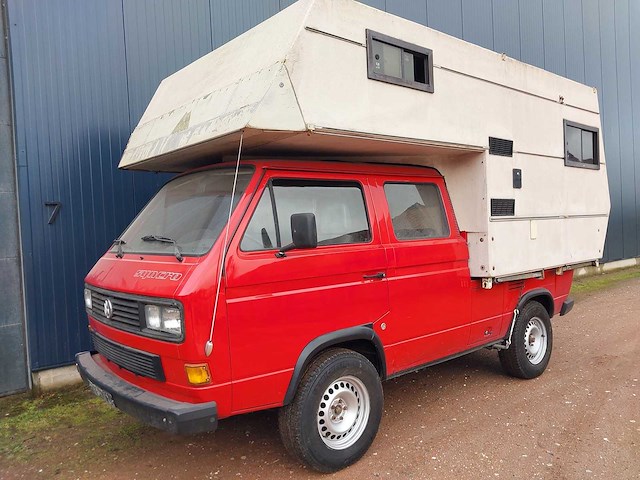 1989 volkswagen/steyr-puch t3 syncro 4x4 16 inch dubbele cabine camper - afbeelding 59 van  72