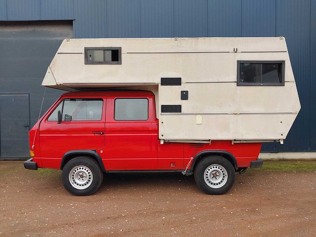 1989 volkswagen/steyr-puch t3 syncro 4x4 16 inch dubbele cabine camper - afbeelding 61 van  72