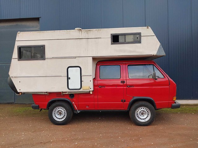 1989 volkswagen/steyr-puch t3 syncro 4x4 16 inch dubbele cabine camper - afbeelding 63 van  72