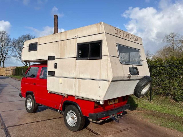 1989 volkswagen/steyr-puch t3 syncro 4x4 16 inch dubbele cabine camper - afbeelding 64 van  72