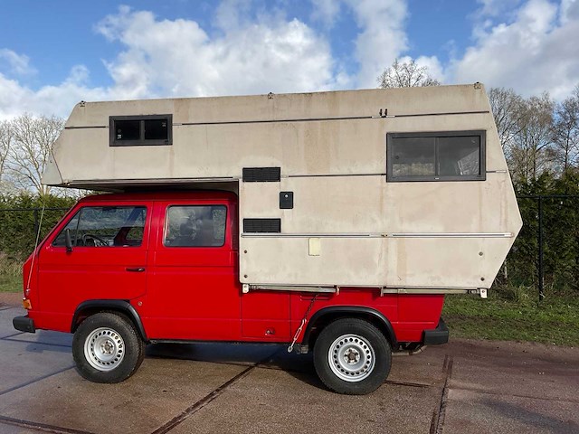 1989 volkswagen/steyr-puch t3 syncro 4x4 16 inch dubbele cabine camper - afbeelding 71 van  72