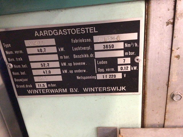 1989 winterkwartier ma350 heater - afbeelding 3 van  3