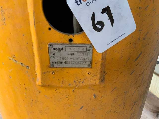1989 zhd 3000-4,97/3,43 360° kolomzwenkarmkraan - afbeelding 4 van  4