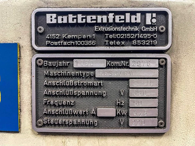 1990 - battenfeld - r630/6v - downstream - afbeelding 4 van  12