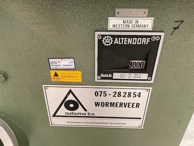 1990 altendorf trk 45 formaatcirkelzaagmachine - afbeelding 6 van  9