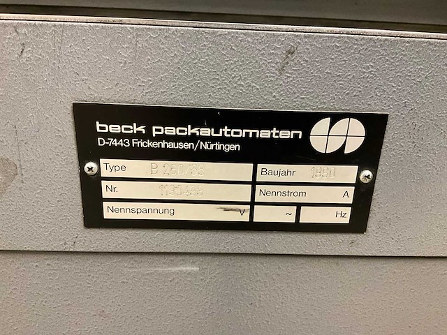 1990 beck krimpfolie verpakkingsmachine met krimptunnel - afbeelding 16 van  20