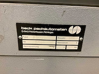 1990 beck krimpfolie verpakkingsmachine met krimptunnel - afbeelding 16 van  20