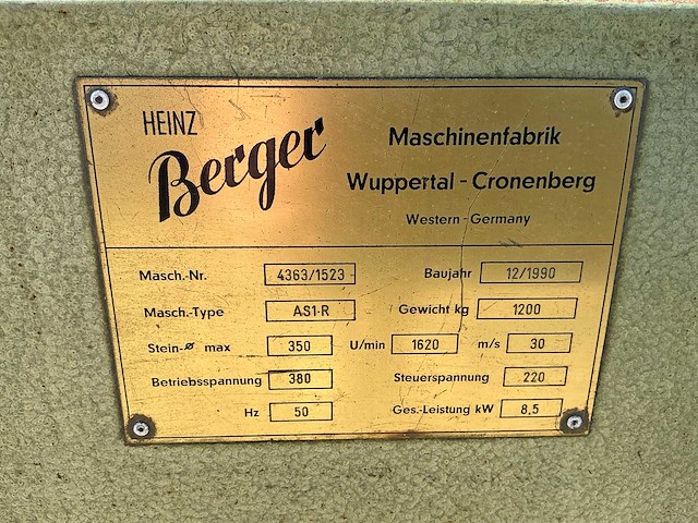 1990 berger as-1 r slijpmachines - afbeelding 15 van  22